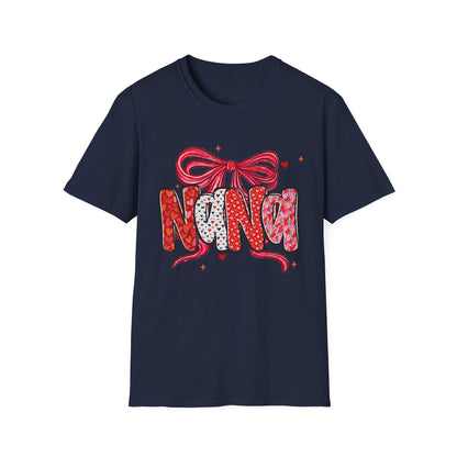 Nana Valentine Tee — Cute Bow & Heart Graphic "Nana" T-Shirt