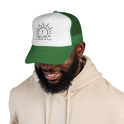 Christian Trucker Hat — "Spirit Lead Me Where My Trust Is Without t Borders" Mesh Cap