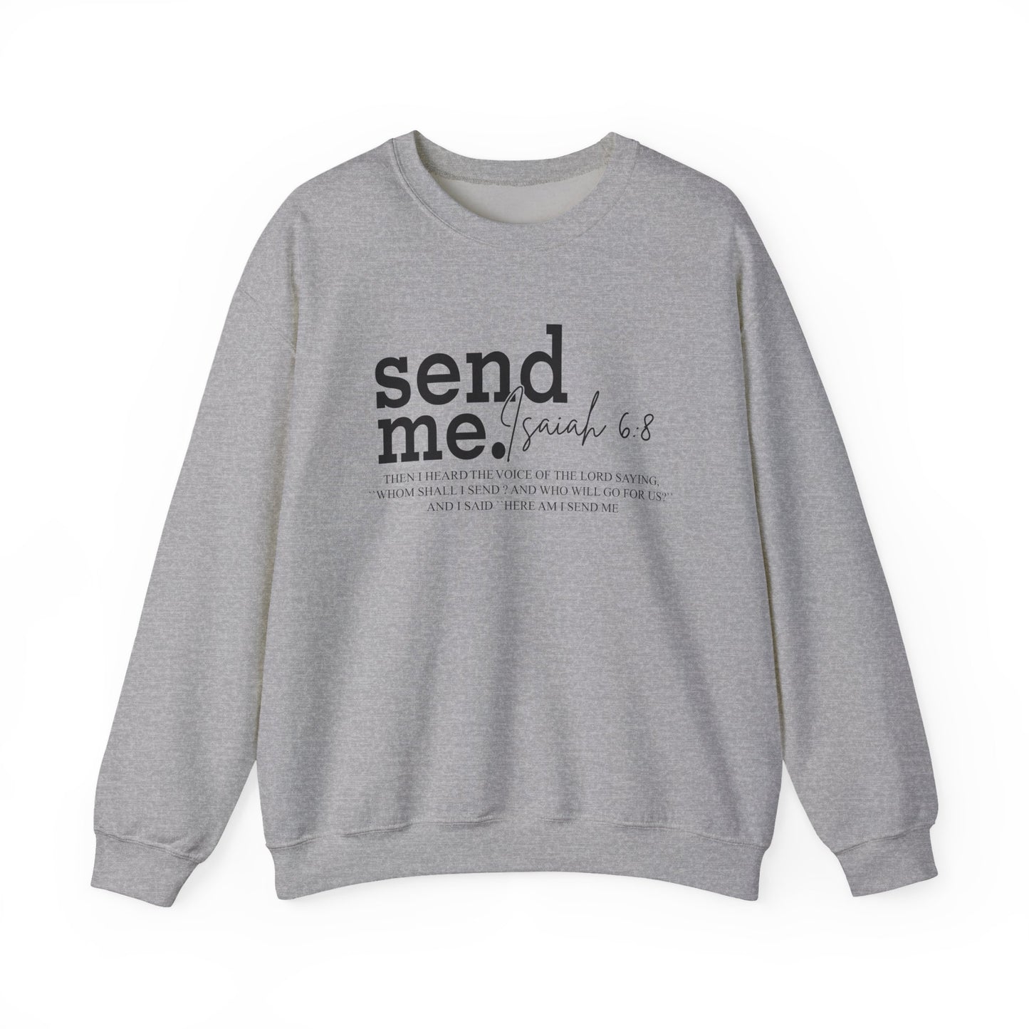 Send Me Psalm 68 Crewneck Sweatshirt — Inspirational Scripture Christian Sweater