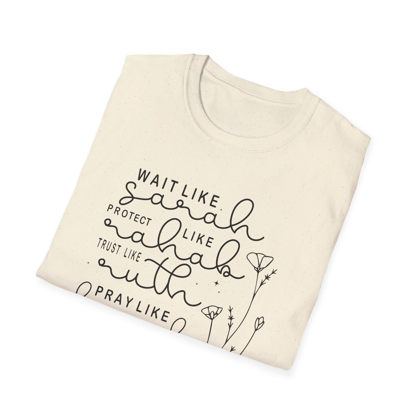 Biblical Women Inspirational T-Shirt — "Wait Like Sarah" Scripture Tee