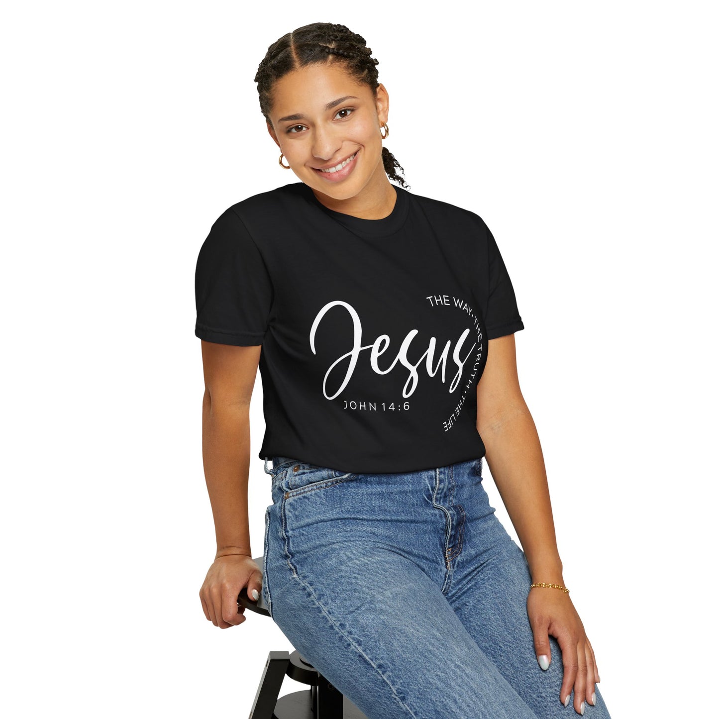Jesus Script T‑Shirt (John 14:6)- Comfort Colors