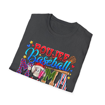 Rough & Rowdy Baseball Mama T-Shirt – Colorful Mom Baseball Shirt