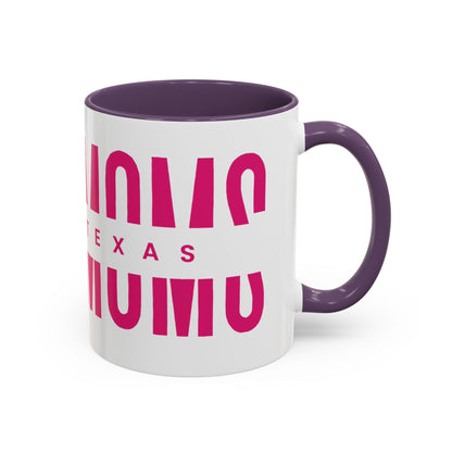 Accent Coffee Mug — "MOM" Bold Pink East Texas Mom Gift