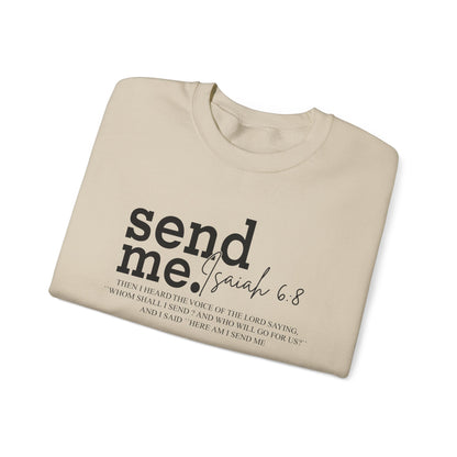 Send Me Psalm 68 Crewneck Sweatshirt — Inspirational Scripture Christian Sweater