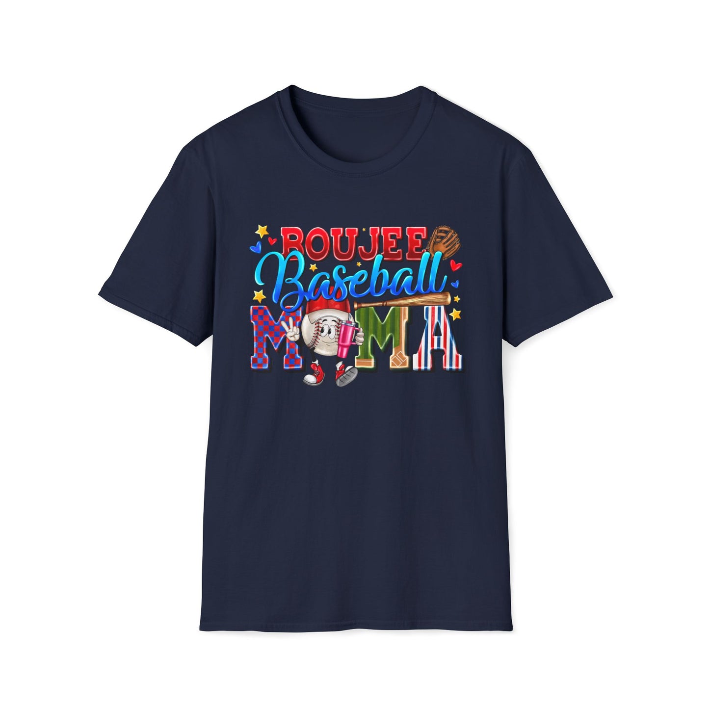 Rough & Rowdy Baseball Mama T-Shirt – Colorful Mom Baseball Shirt
