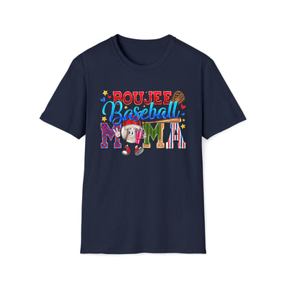 Rough & Rowdy Baseball Mama T-Shirt – Colorful Mom Baseball Shirt