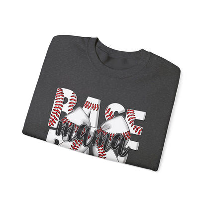 Baseball Mom Crewneck Sweatshirt — 'Base Mom' Graphic Pullover