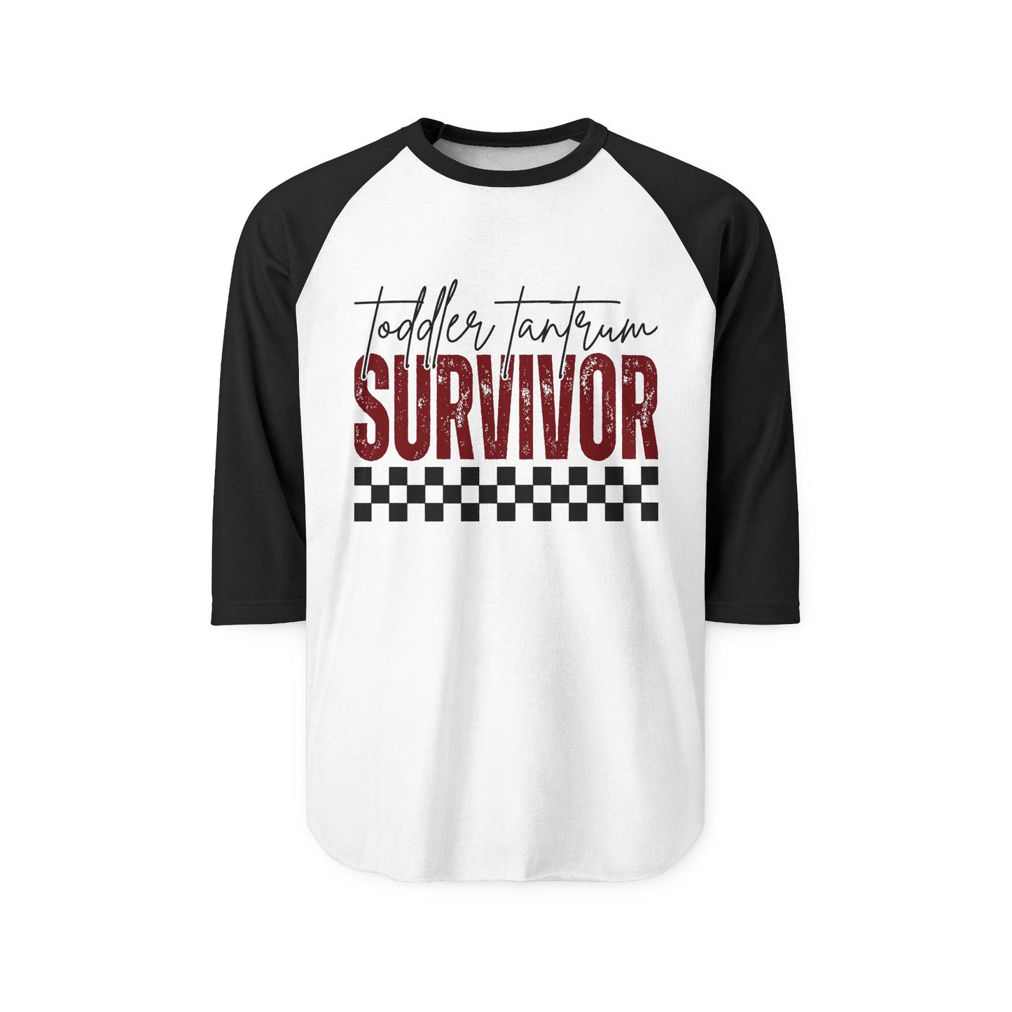 Toddler Tantrum Survivor Raglan Shirt — 3/4 Sleeve Baseball Tee