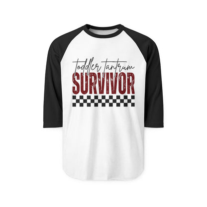 Toddler Tantrum Survivor Raglan Shirt — 3/4 Sleeve Baseball Tee