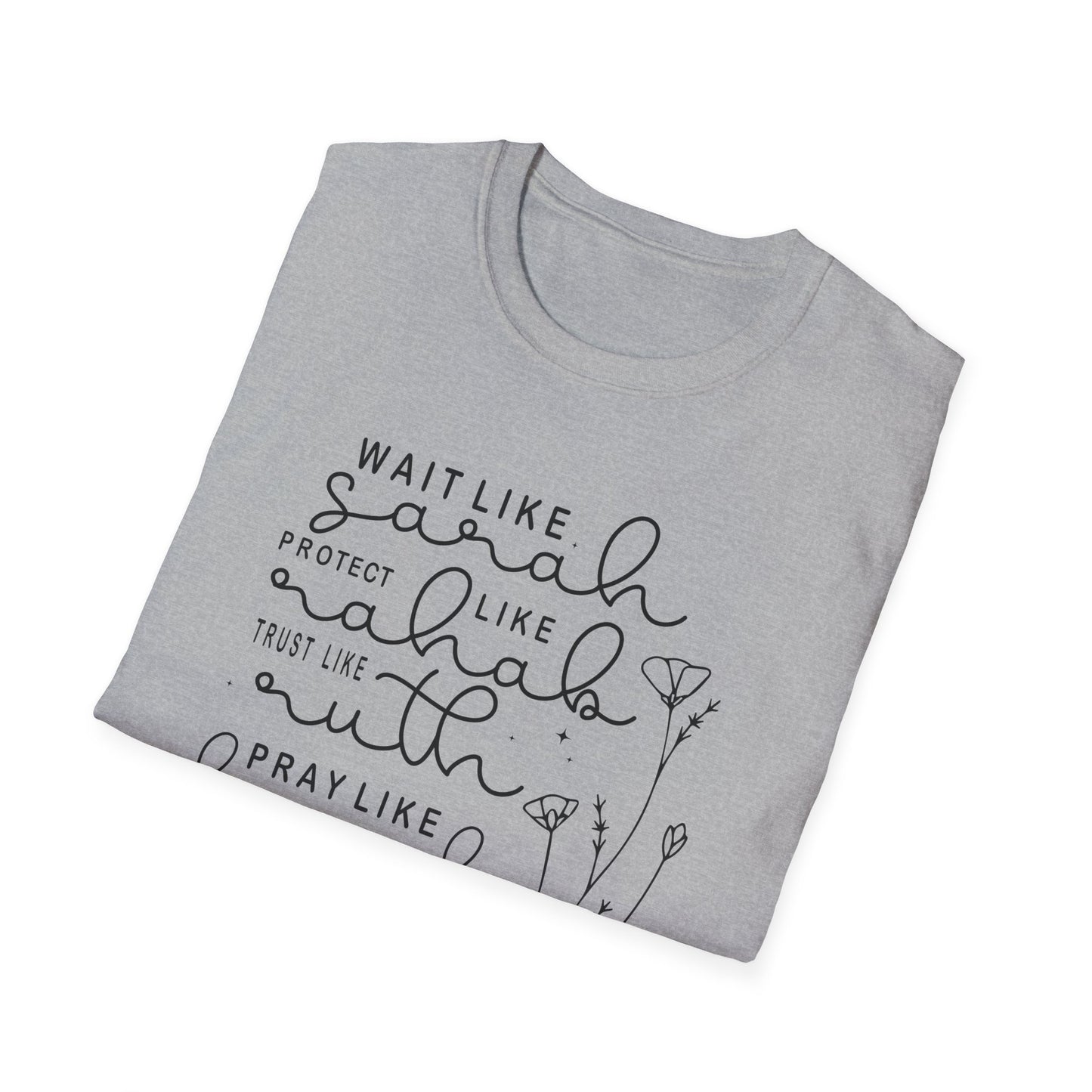 Biblical Women Inspirational T-Shirt — "Wait Like Sarah" Scripture Tee