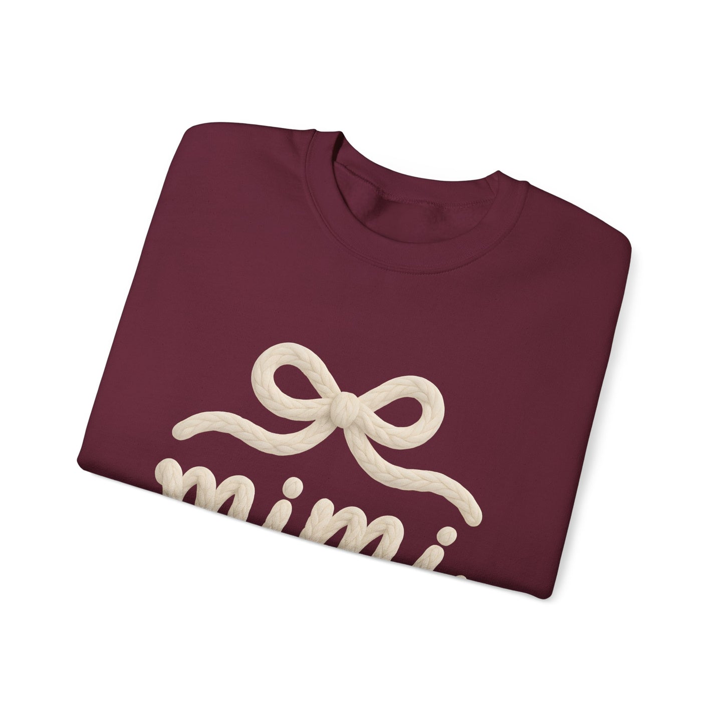 Mimi Crewneck Sweatshirt – Cozy Cream 'mimi' Script with Bow