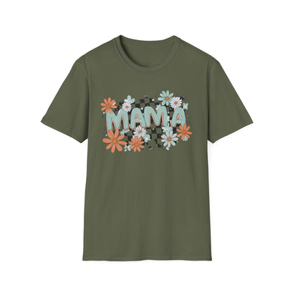 Mama Floral Checkerboard T-Shirt