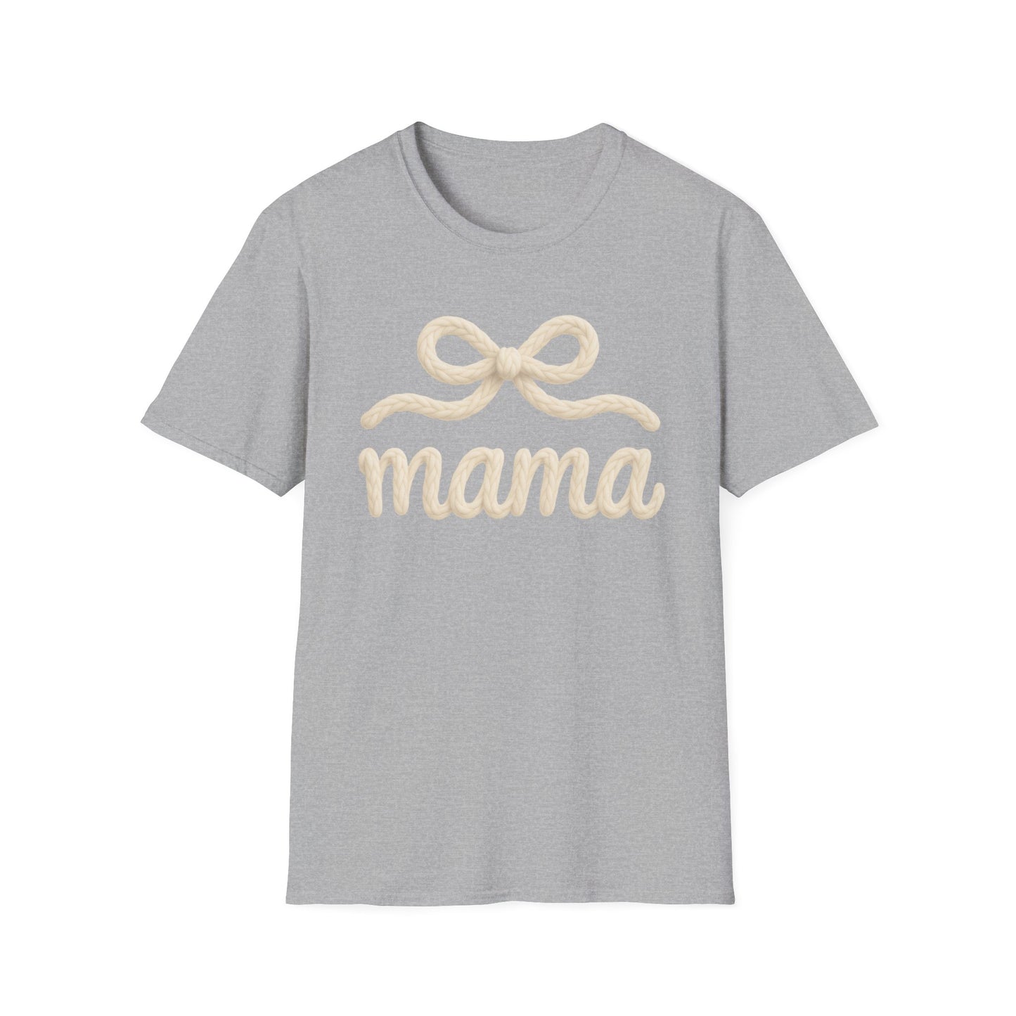 Mama Bow T-Shirt — Soft Feminine "mama" Script Tee (Mother's Day Gift)