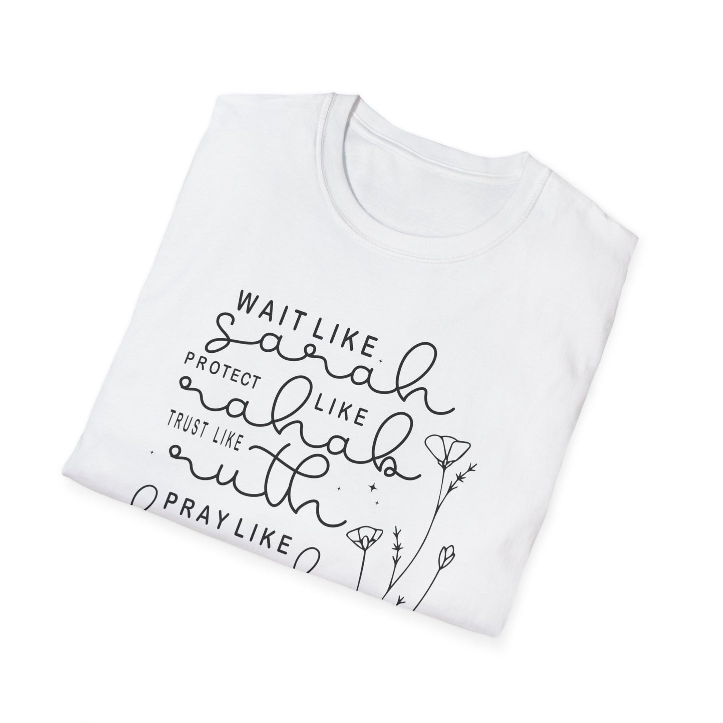 Biblical Women Inspirational T-Shirt — "Wait Like Sarah" Scripture Tee