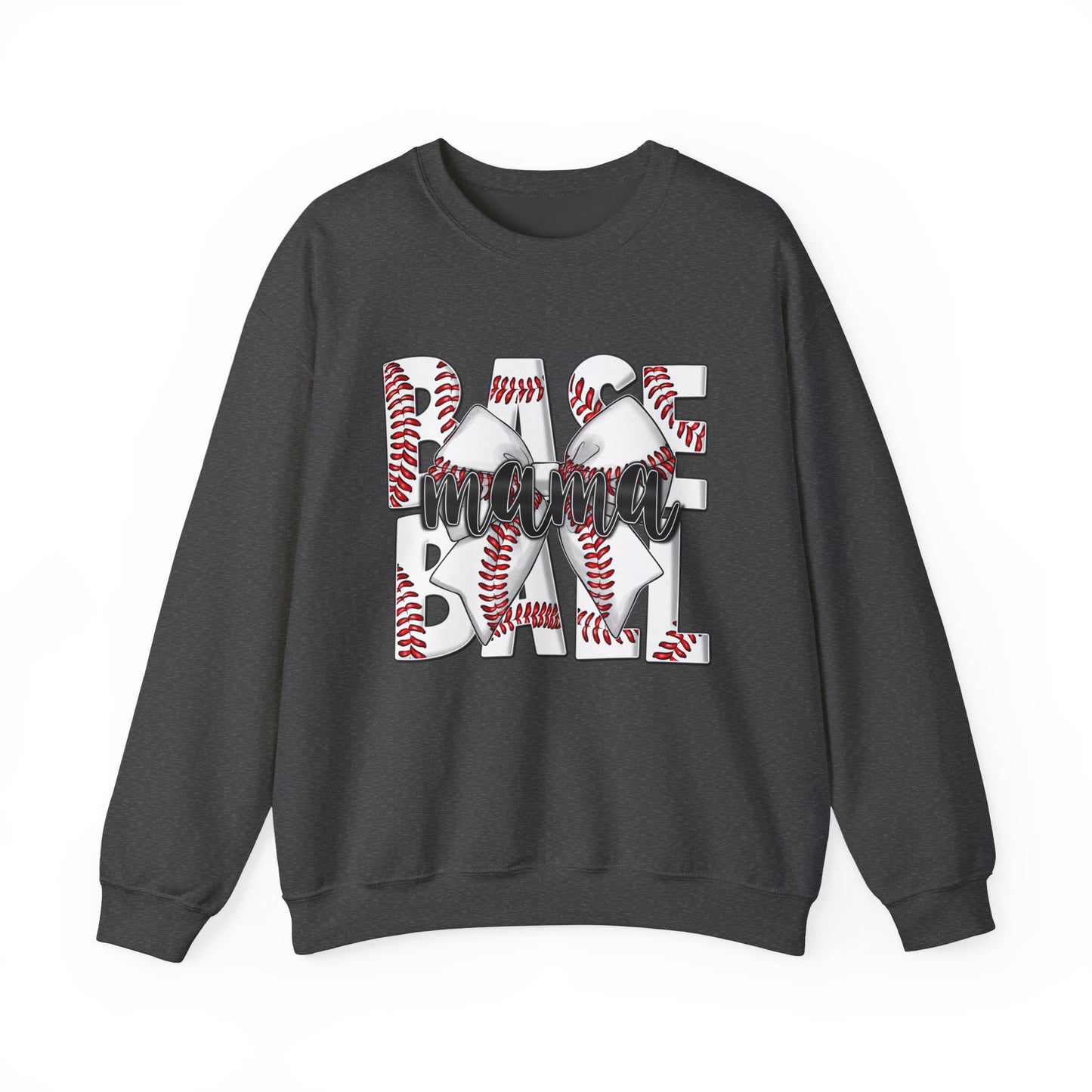Baseball Mom Crewneck Sweatshirt — 'Base Mom' Graphic Pullover