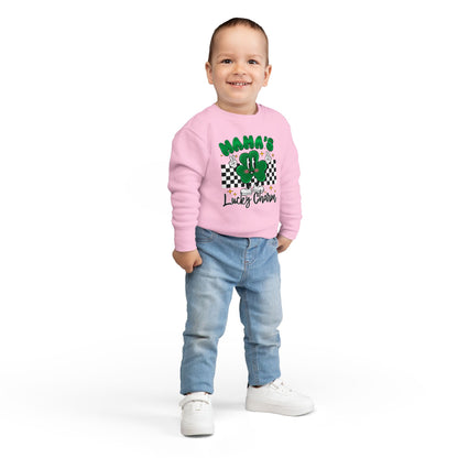Mama's Lucky Charm Toddler Sweatshirt – Cute St. Patrick's Day Clover Crewneck