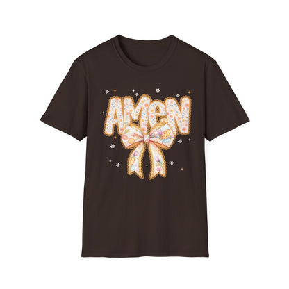 Floral Bow 'AMEN' Mother's Day Tee