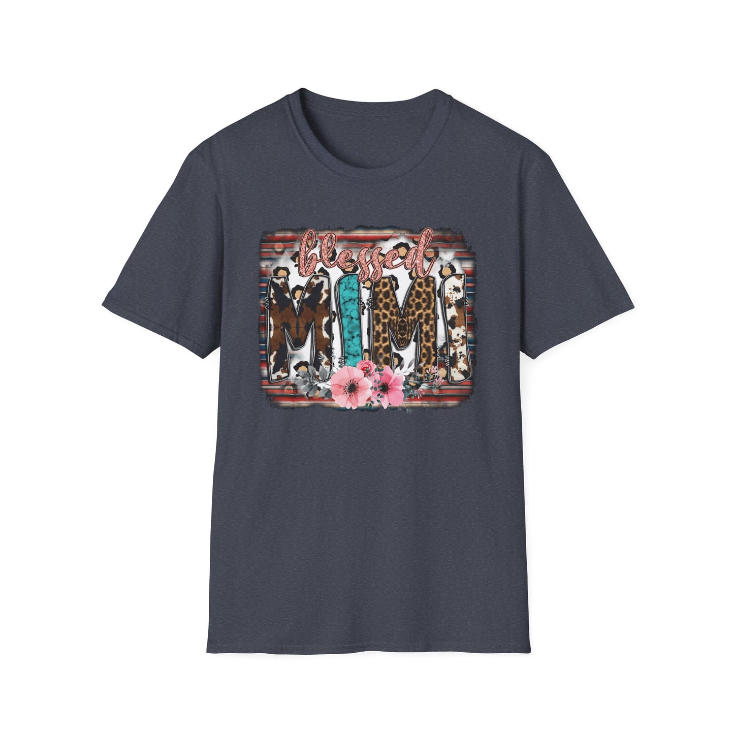 T-Shirt — 'Mama' Leopard & Floral Graphic Tee
