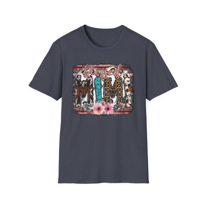 T-Shirt — 'Mama' Leopard & Floral Graphic Tee