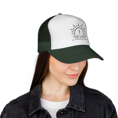 Christian Trucker Hat — "Spirit Lead Me Where My Trust Is Without t Borders" Mesh Cap