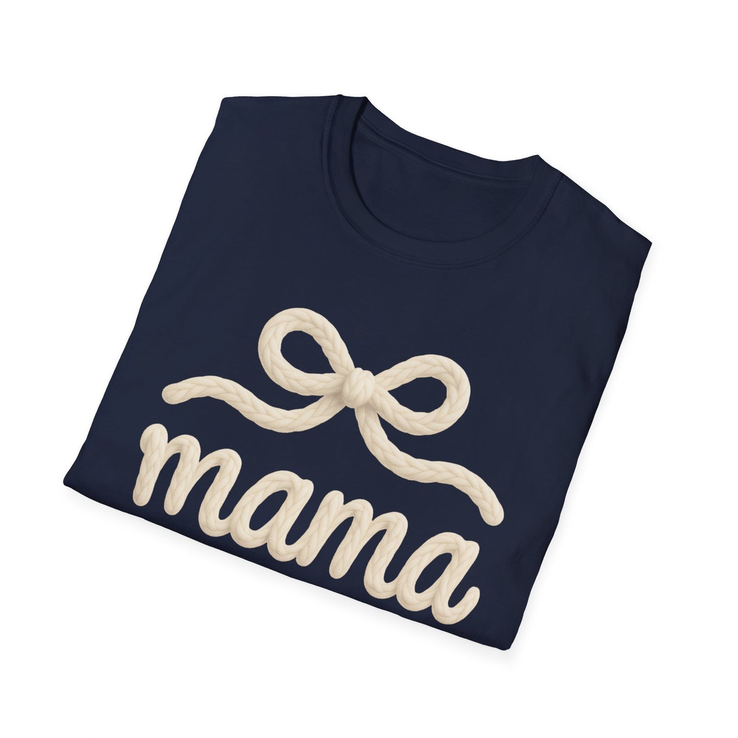 Mama Bow T-Shirt — Soft Feminine "mama" Script Tee (Mother's Day Gift)