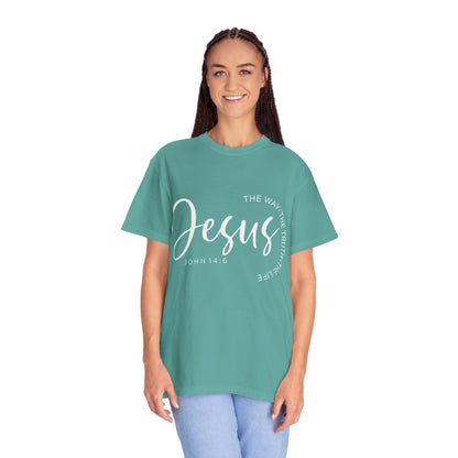Jesus Script T‑Shirt (John 14:6)- Comfort Colors