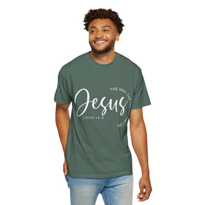 Jesus Script T‑Shirt (John 14:6)- Comfort Colors