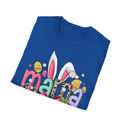 Mama Easter Bunny T-Shirt — Cute Spring Mom Tee with Bunny Ears & Eggs