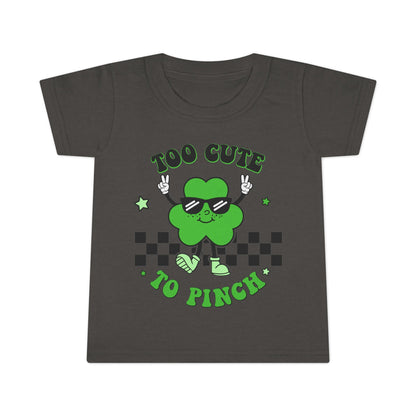 Toddler T‑Shirt — "Too Cute to Pinch" Shamrock St. Patrick’s Day Tee