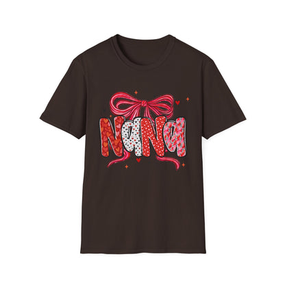 Nana Valentine Tee — Cute Bow & Heart Graphic "Nana" T-Shirt