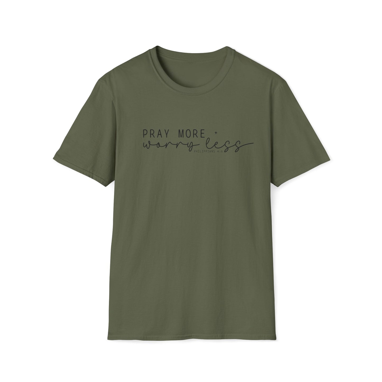 Pray More Worry Less T-Shirt — Faith-Inspired Christian Tee