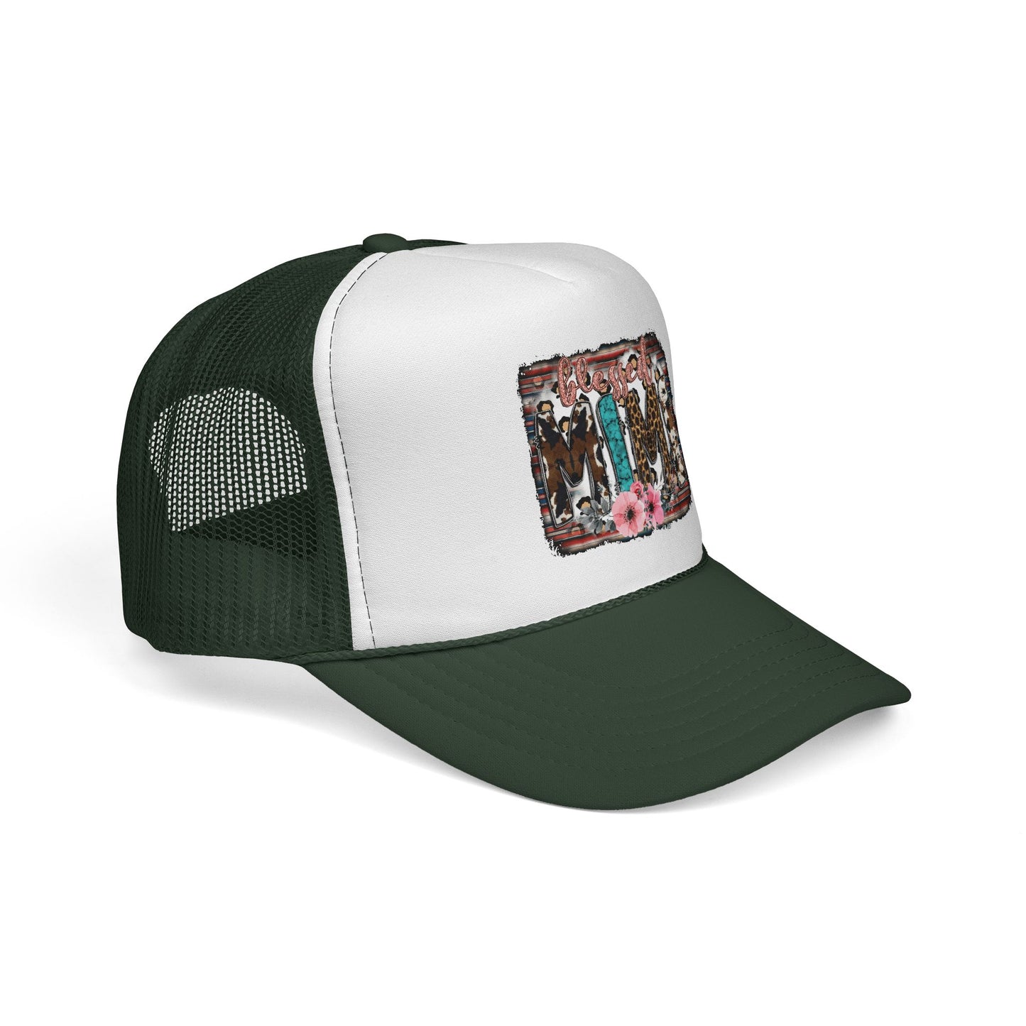 Cowgirl Trio Trucker Cap — Western Floral Graphic Mesh Hat