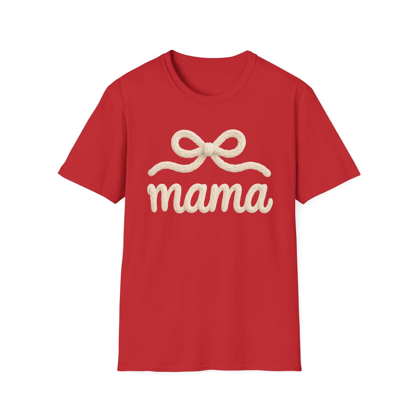 Mama Bow T-Shirt — Soft Feminine "mama" Script Tee (Mother's Day Gift)