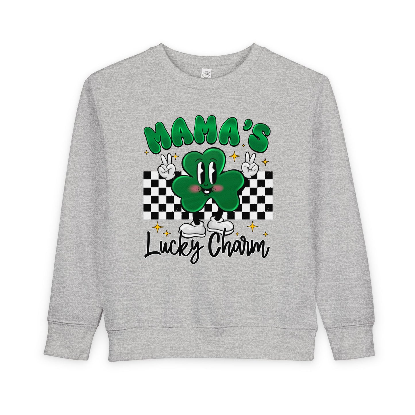 Mama's Lucky Charm Toddler Sweatshirt – Cute St. Patrick's Day Clover Crewneck