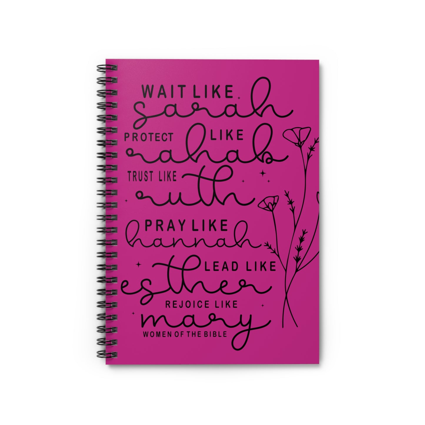 Women of the Bible Spiral Notebook — "Wait Like Sarah" Inspirational Journal
