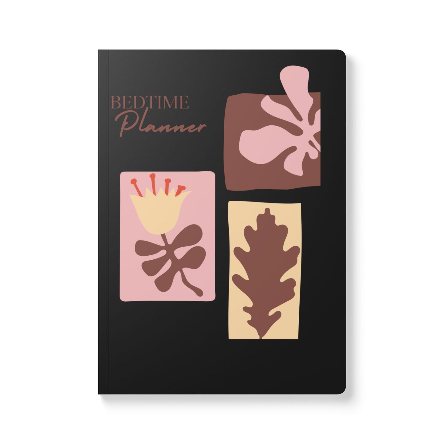 Bedtime Planner Softcover Journal — Floral Blocks Sleep Routine Notebook