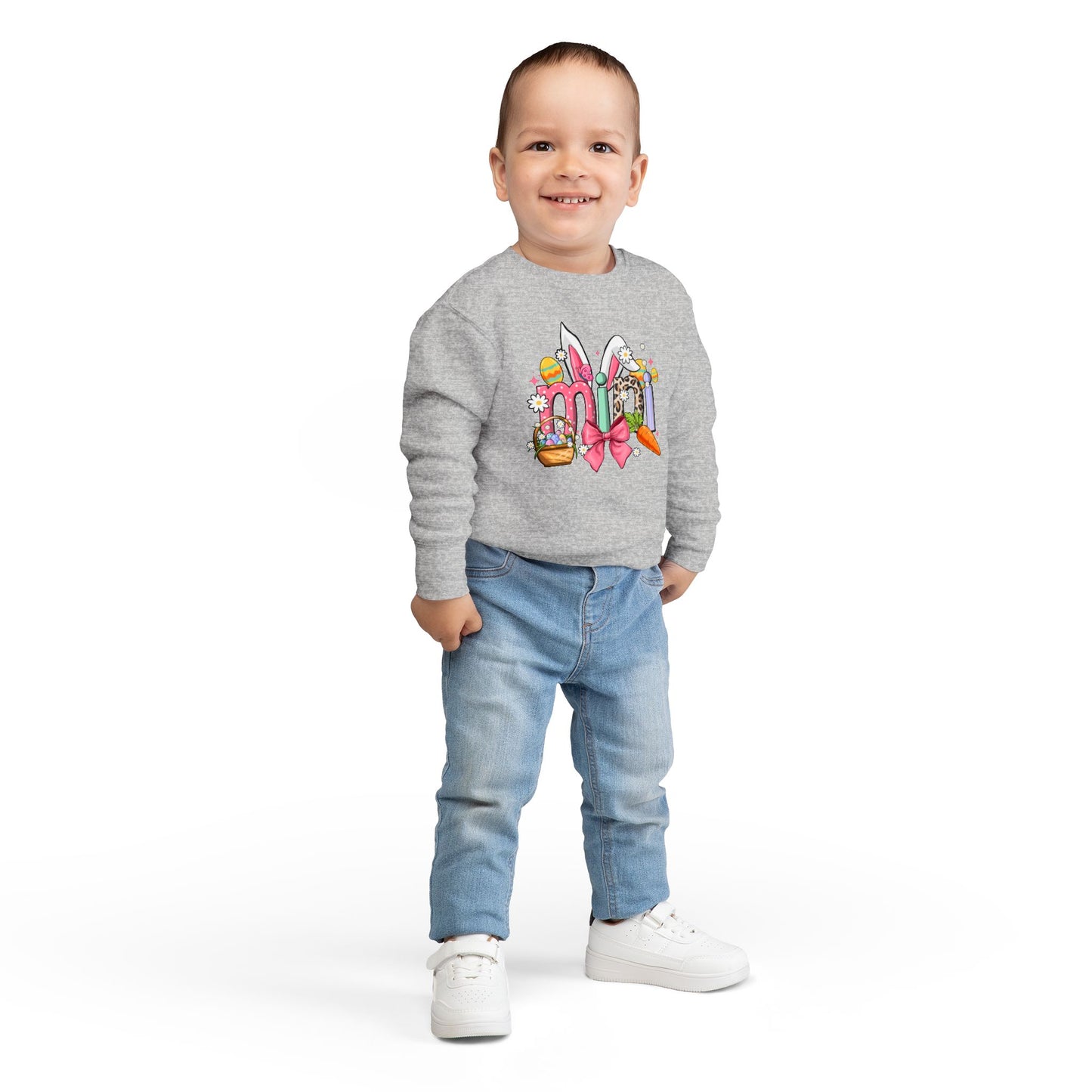 Easter Bunny Toddler Sweatshirt — Cute Spring Egg Hunt Graphic