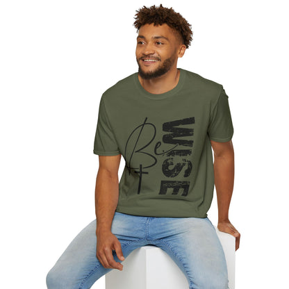 Wise Faith T-Shirt — "Be Wise”  Cross Vertical Graphic Christian Tee