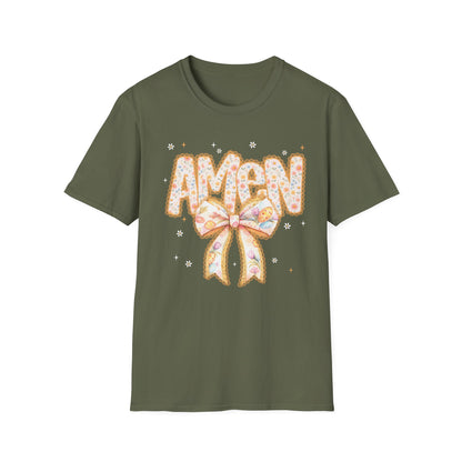 Floral Bow 'AMEN' Mother's Day Tee