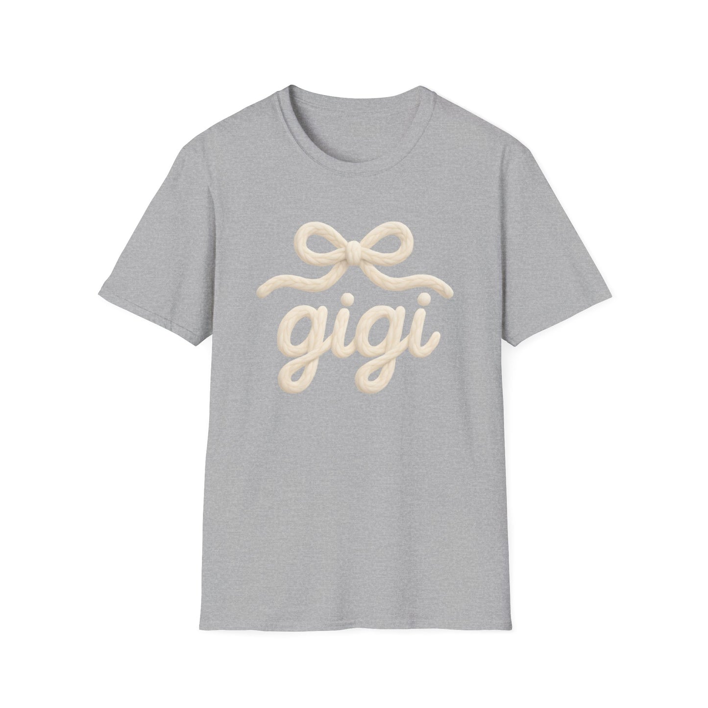 Gigi Script Bow T-Shirt — Cute Grandma Gigi Gift