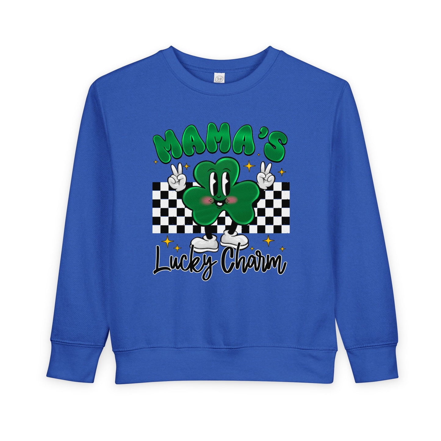 Mama's Lucky Charm Toddler Sweatshirt – Cute St. Patrick's Day Clover Crewneck