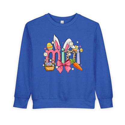Easter Bunny Toddler Sweatshirt — Cute Spring Egg Hunt Graphic