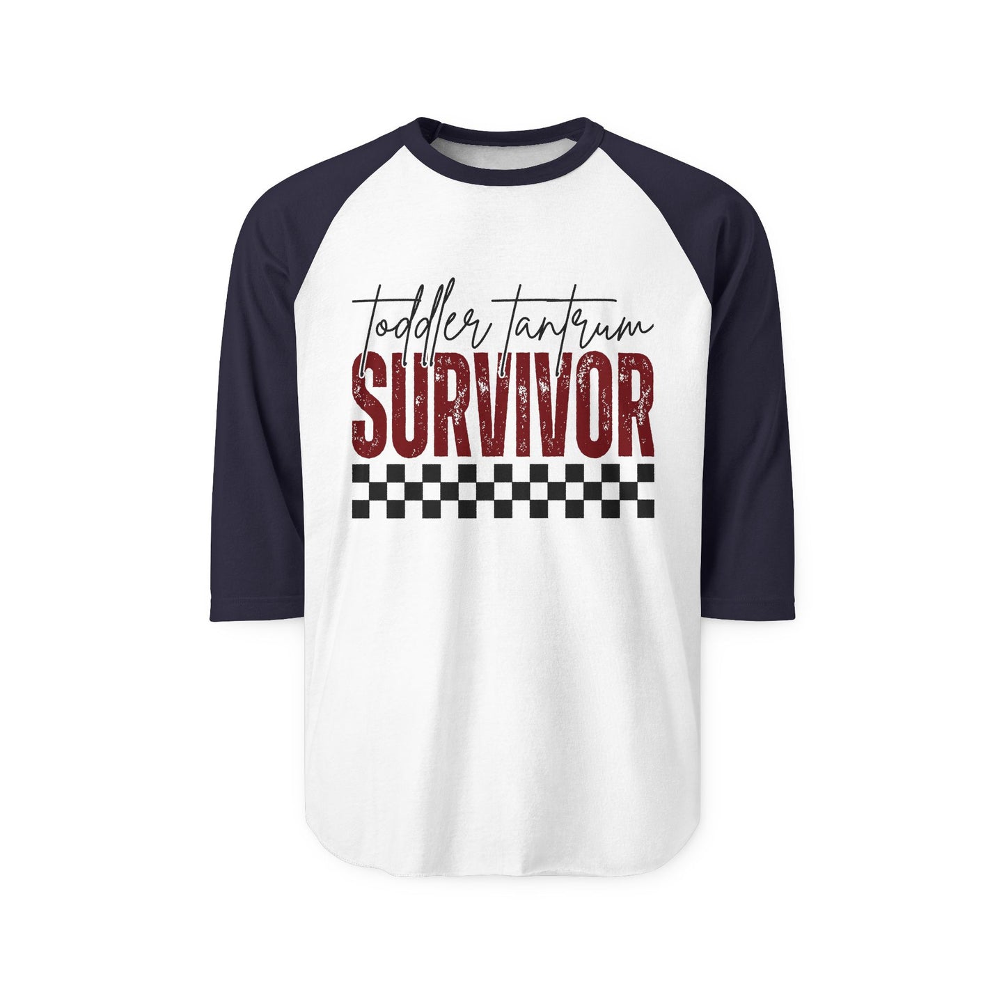 Toddler Tantrum Survivor Raglan Shirt — 3/4 Sleeve Baseball Tee