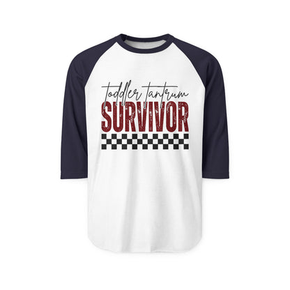 Toddler Tantrum Survivor Raglan Shirt — 3/4 Sleeve Baseball Tee