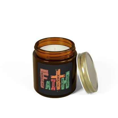 Scripture Word Art Candle — Coconut Apricot Scented Jar (4oz/9oz)