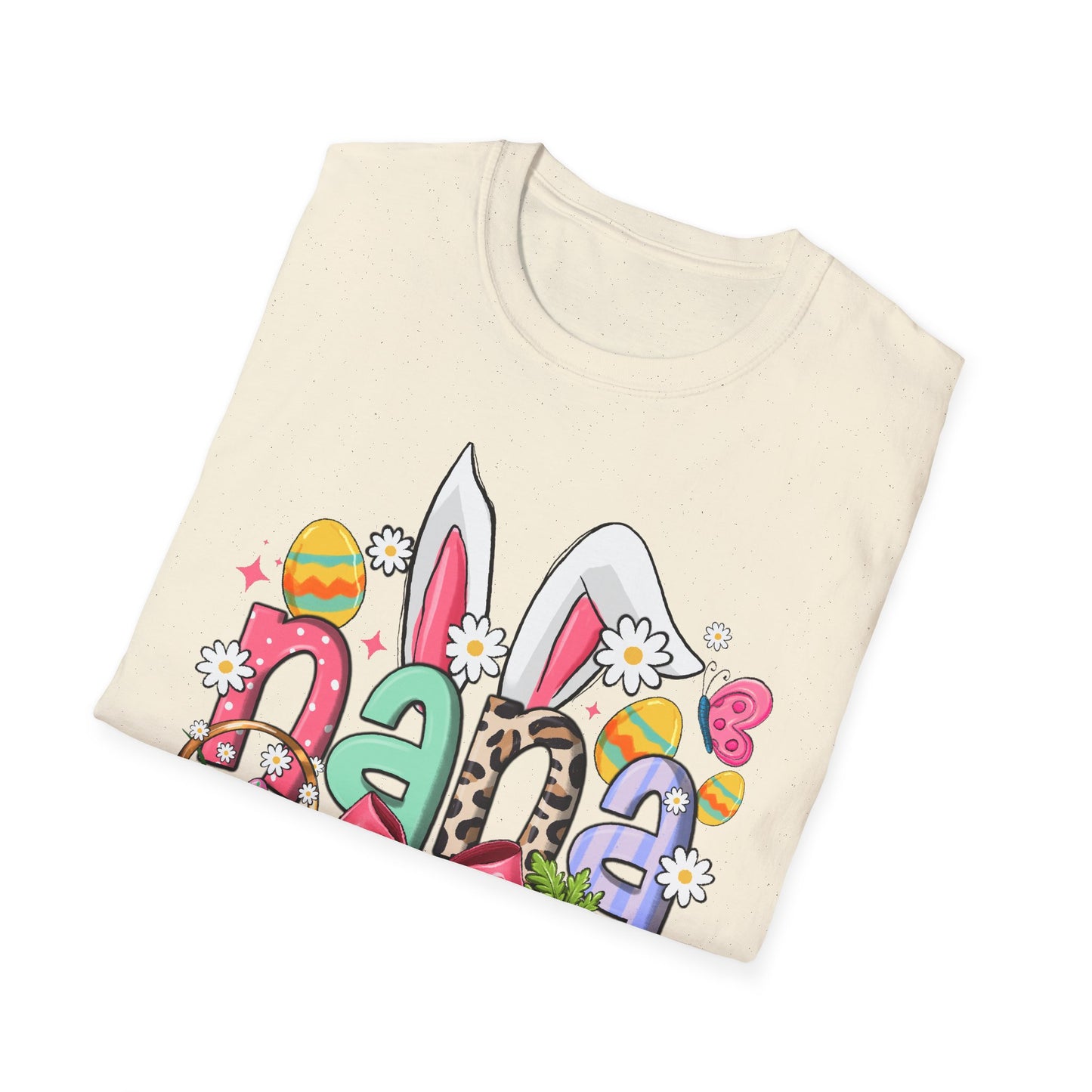 Nana Easter Bunny T-Shirt — Cute Spring Floral & Basket Design