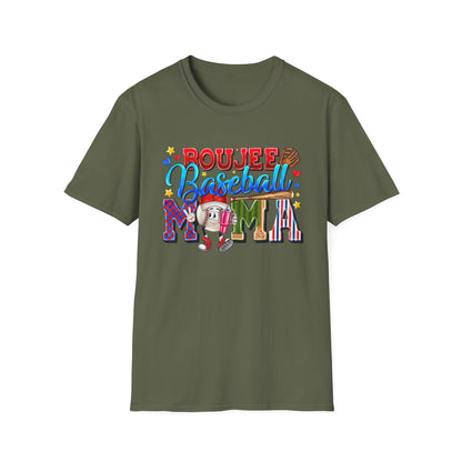 Rough & Rowdy Baseball Mama T-Shirt – Colorful Mom Baseball Shirt