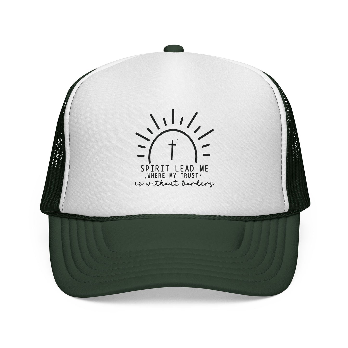 Christian Trucker Hat — "Spirit Lead Me Where My Trust Is Without t Borders" Mesh Cap