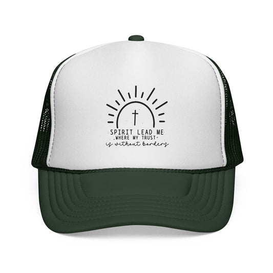 Christian Trucker Hat — "Spirit Lead Me Where My Trust Is Without t Borders" Mesh Cap