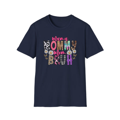 Mommy Brűh Graphic T-Shirt — Colorful Leopard & Floral Mom Shirt